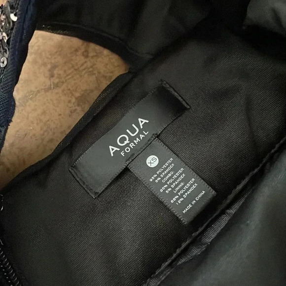 ๐ท NEW AQUA Halter Mini Cocktail and Party Dress Size XS Black/Copper Sequin - Picture 7 of 11